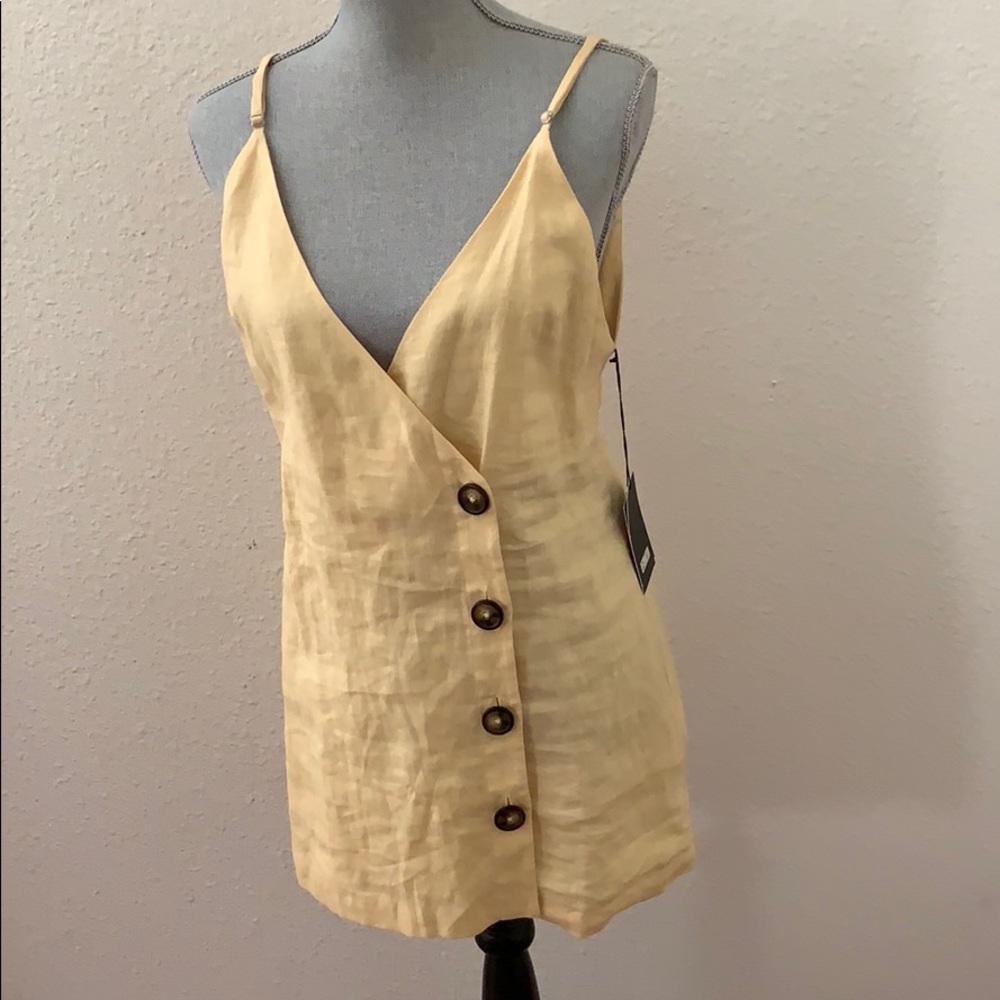 Reformation Yellow Linen Dress XS Small NEW NWT - Picture 6 of 8